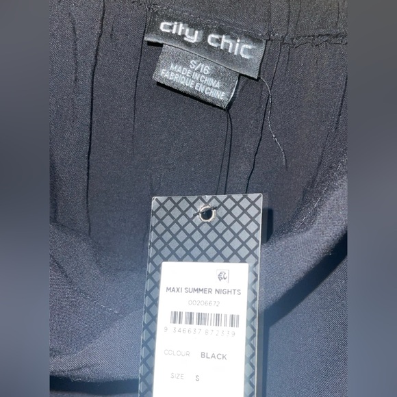 City Chic Summer Nights black strapless dress with tassel 16W NWT lbd autumn - Picture 6 of 8